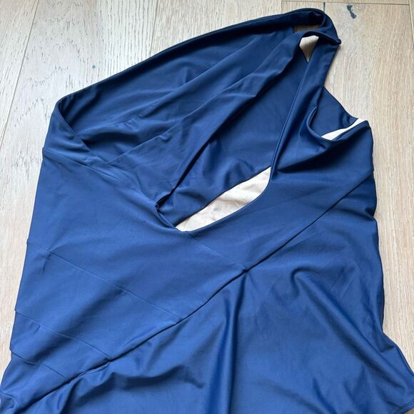 Summersalt Side Stroke Full Bum Coverage 1 Piece Swimsuit Size 22 Deep Sea Blue - Picture 5 of 12